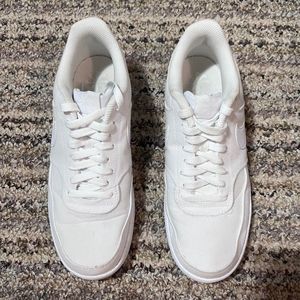 Nike Court Vision Low All White Sneakers Mens 9.5 DJ6260 100
